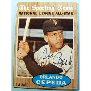 1962 Topps ORLANDO CEPEDA San Franciscso GIANTS AS Card #390 EX Autograped